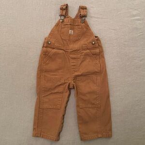 Carhartt Brown Toddler Overalls 100% Cotton Size 18 Months